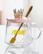 𝐆𝐨𝐥𝐝𝐞𝐧 𝐂𝐫𝐨𝐰𝐧 𝐒𝐮𝐠𝐚𝐫 𝐏𝐨𝐭 (with lid and spoon) - Image 4