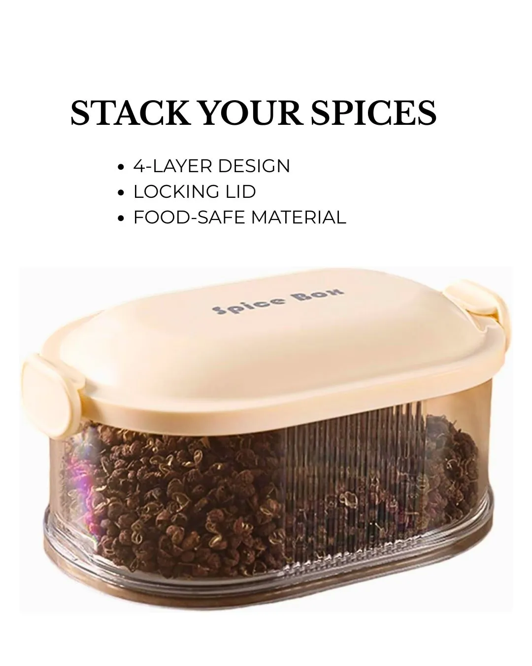 Instant Heat Access (36) 𝐌𝐮𝐥𝐭𝐢-𝐋𝐚𝐲𝐞𝐫 𝐒𝐩𝐢𝐜𝐞 𝐒𝐭𝐨𝐫𝐚𝐠𝐞 𝐁𝐨𝐱 (4 Layers) - Image 1