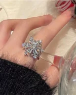 𝐒𝐩𝐚𝐫𝐤𝐥𝐢𝐧𝐠 𝐅𝐥𝐨𝐰𝐞𝐫 𝐑𝐨𝐭𝐚𝐭𝐢𝐧𝐠 𝐑𝐢𝐧𝐠 (Adjustable Fit) - Image 3